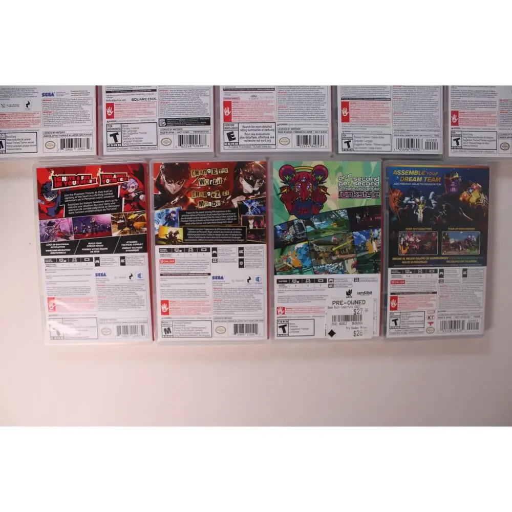 Lot of 13 Nintendo Switch Empty Game Cases Only No Games JRPG's Japanese action